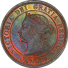 1890-H One Cent MS63 RB