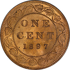 1897 One Cent MS64 Red